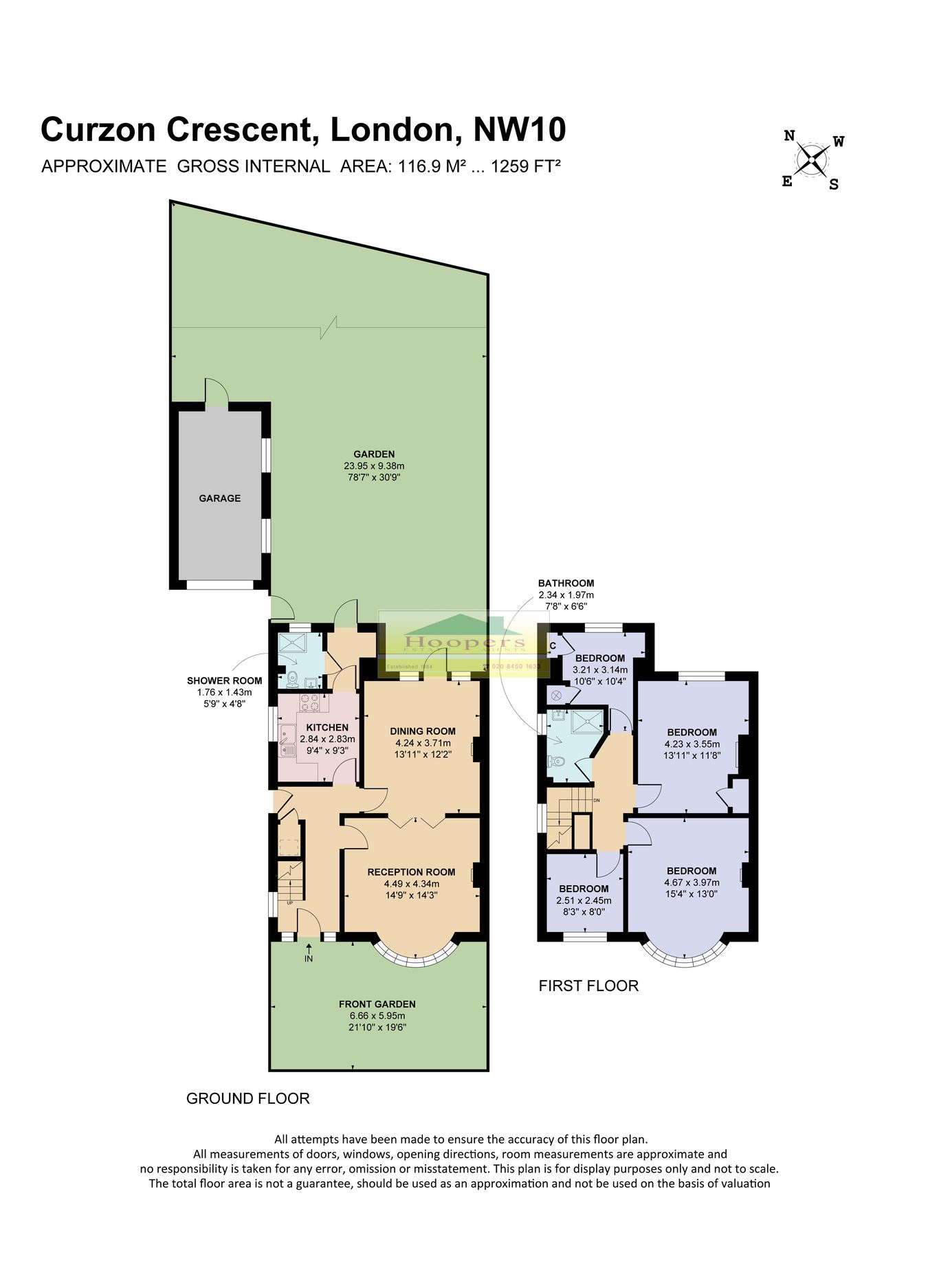15, Curzon Crescent, London floorplan