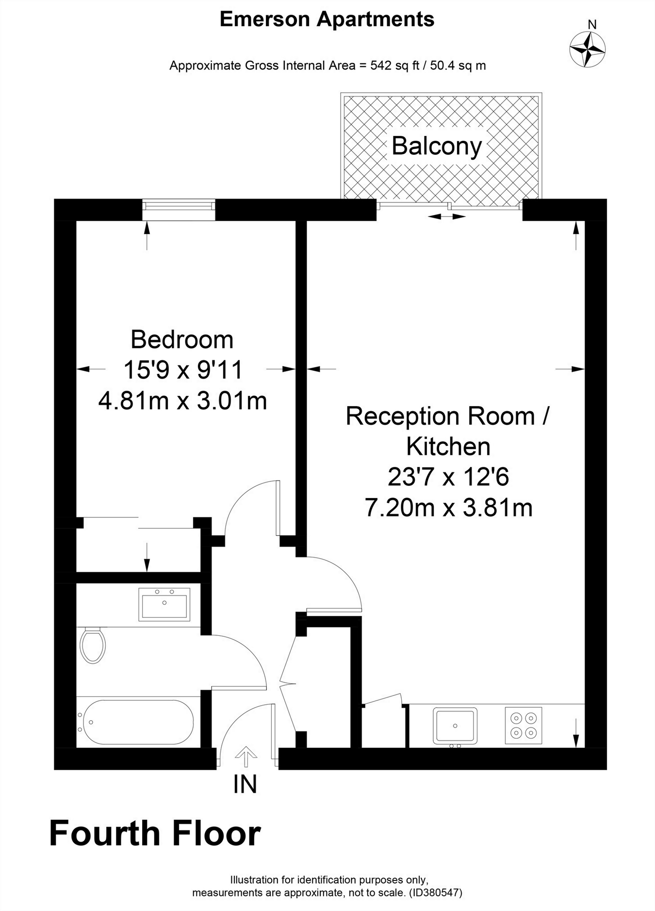 1 bed flat for sale in Emerson Apartments, New River Village, Hornsey