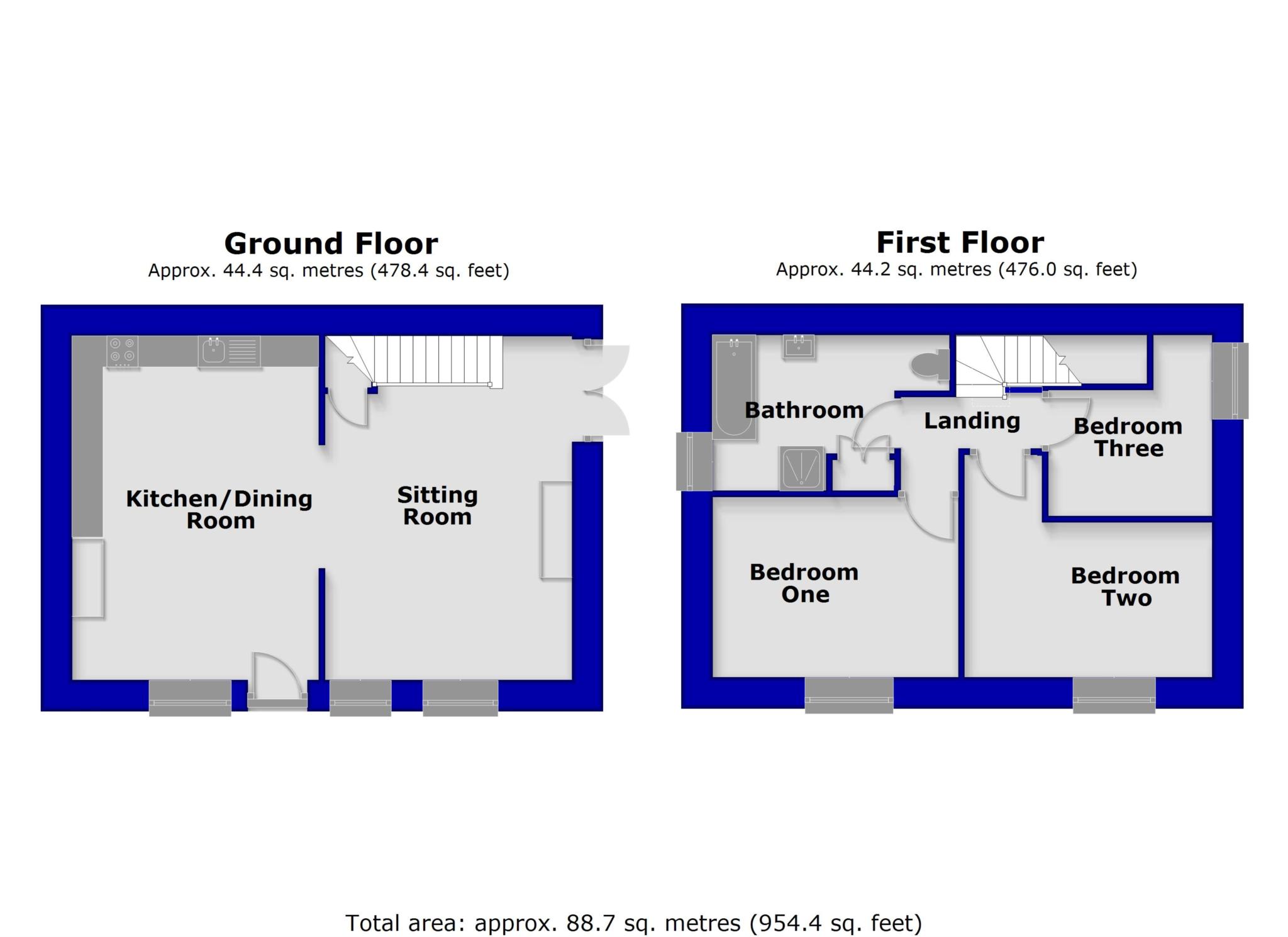 Leri Cottage, High Street, Borth floorplan