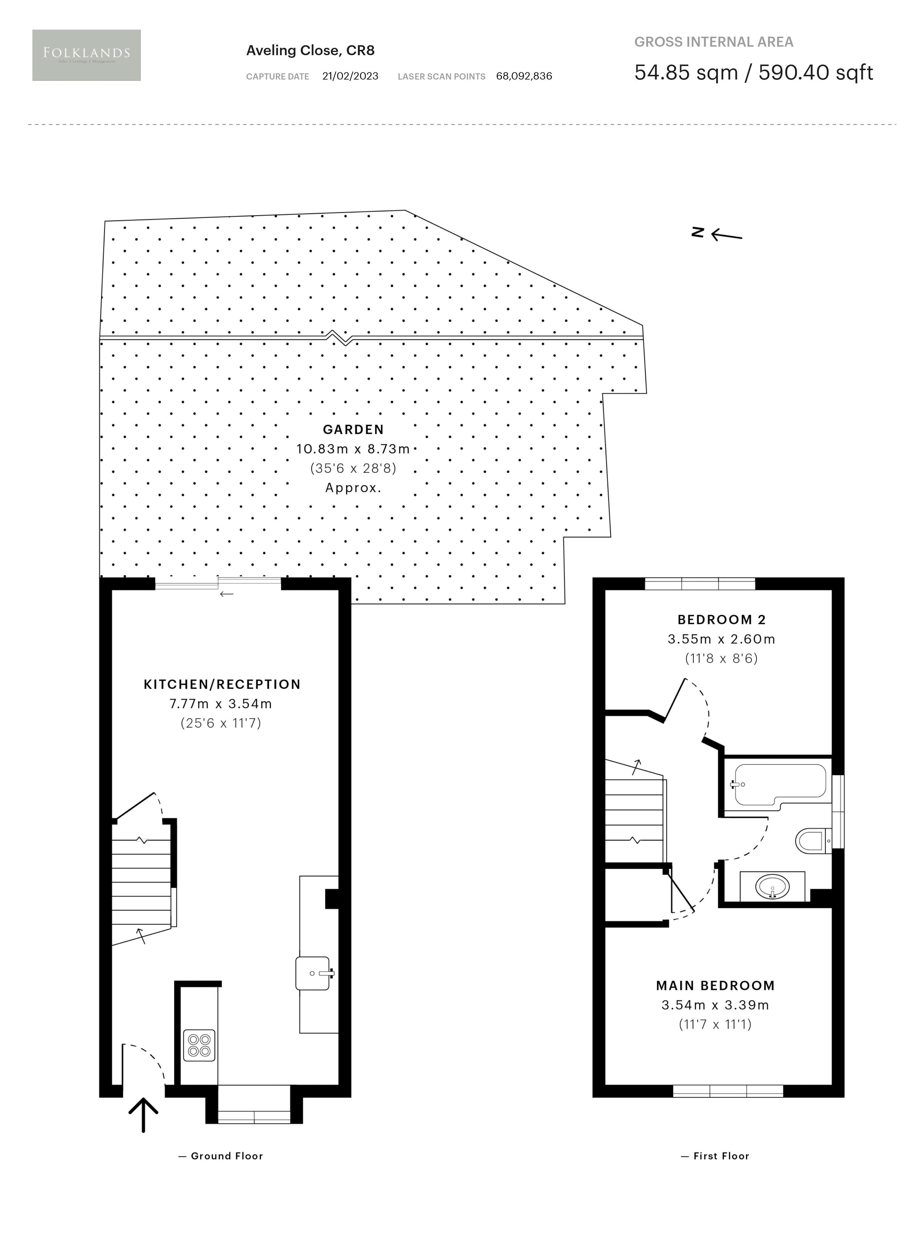 103, Aveling Close, Purley floorplan