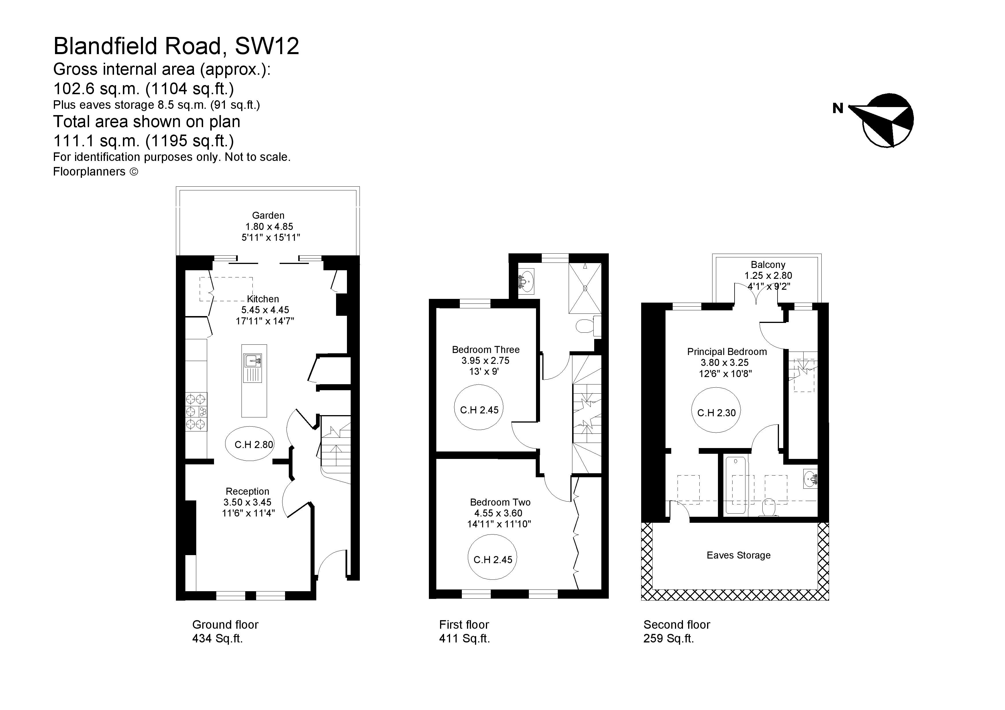11, Blandfield Road, London floorplan