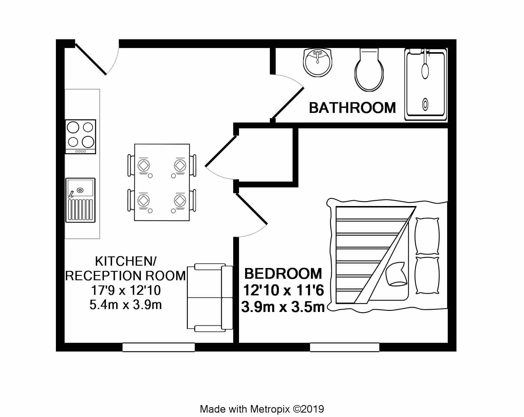 1 Bedrooms Flat to rent in St. Paul Street, St. Pauls, Bristol BS2