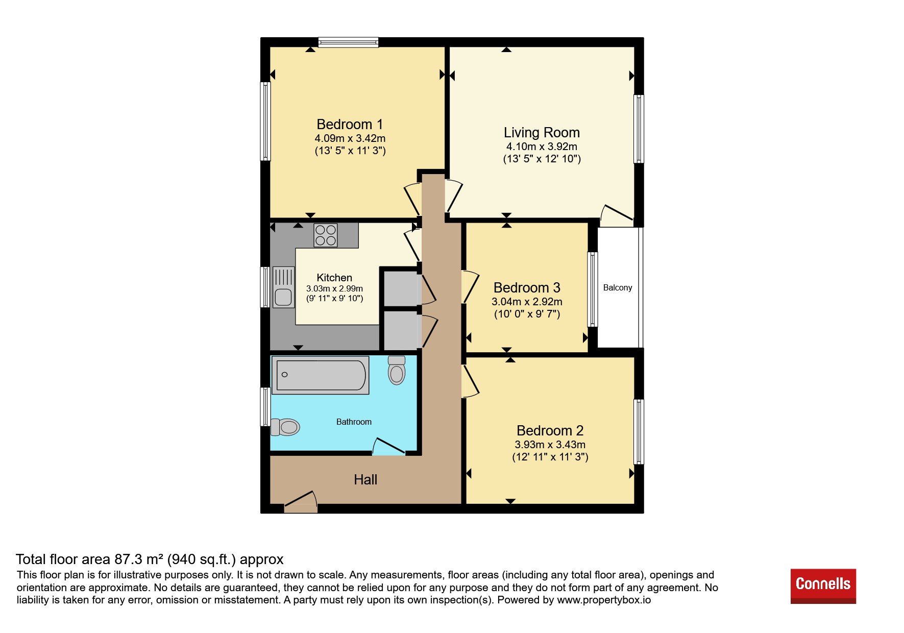 8, King Charles Place, Worcester floorplan