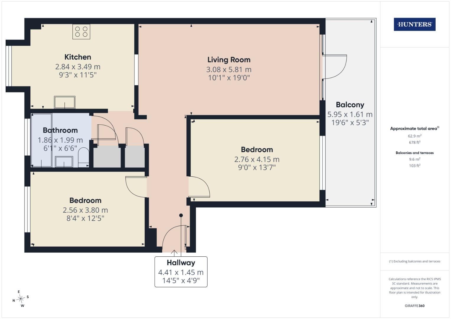 Flat 7, Cadland Court, Channel Way, Southampton floorplan