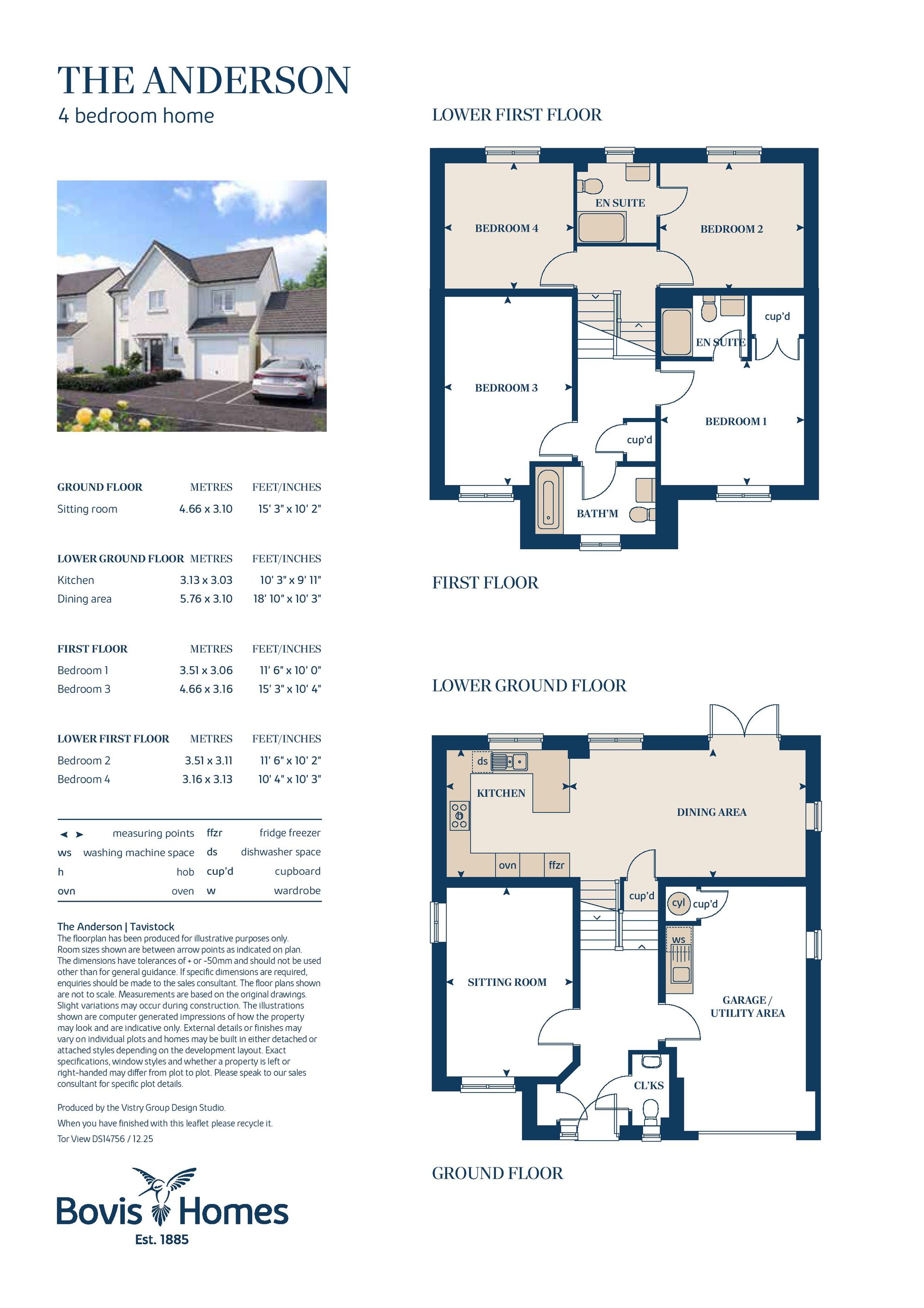 Plot 305 Anderson The Tors, Tavistock floorplan