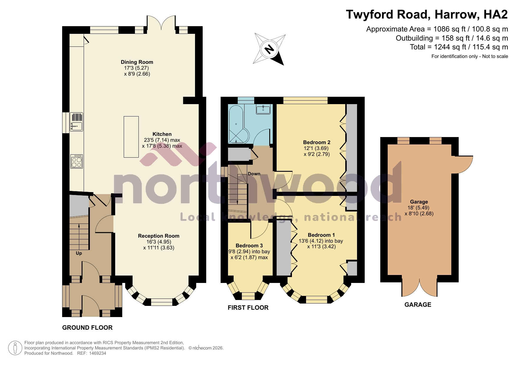 156, Twyford Road, London floorplan