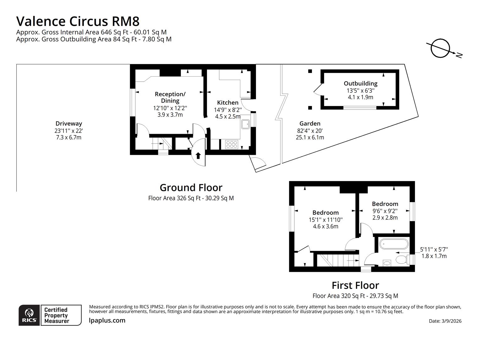 77, Valence Circus, Dagenham floorplan