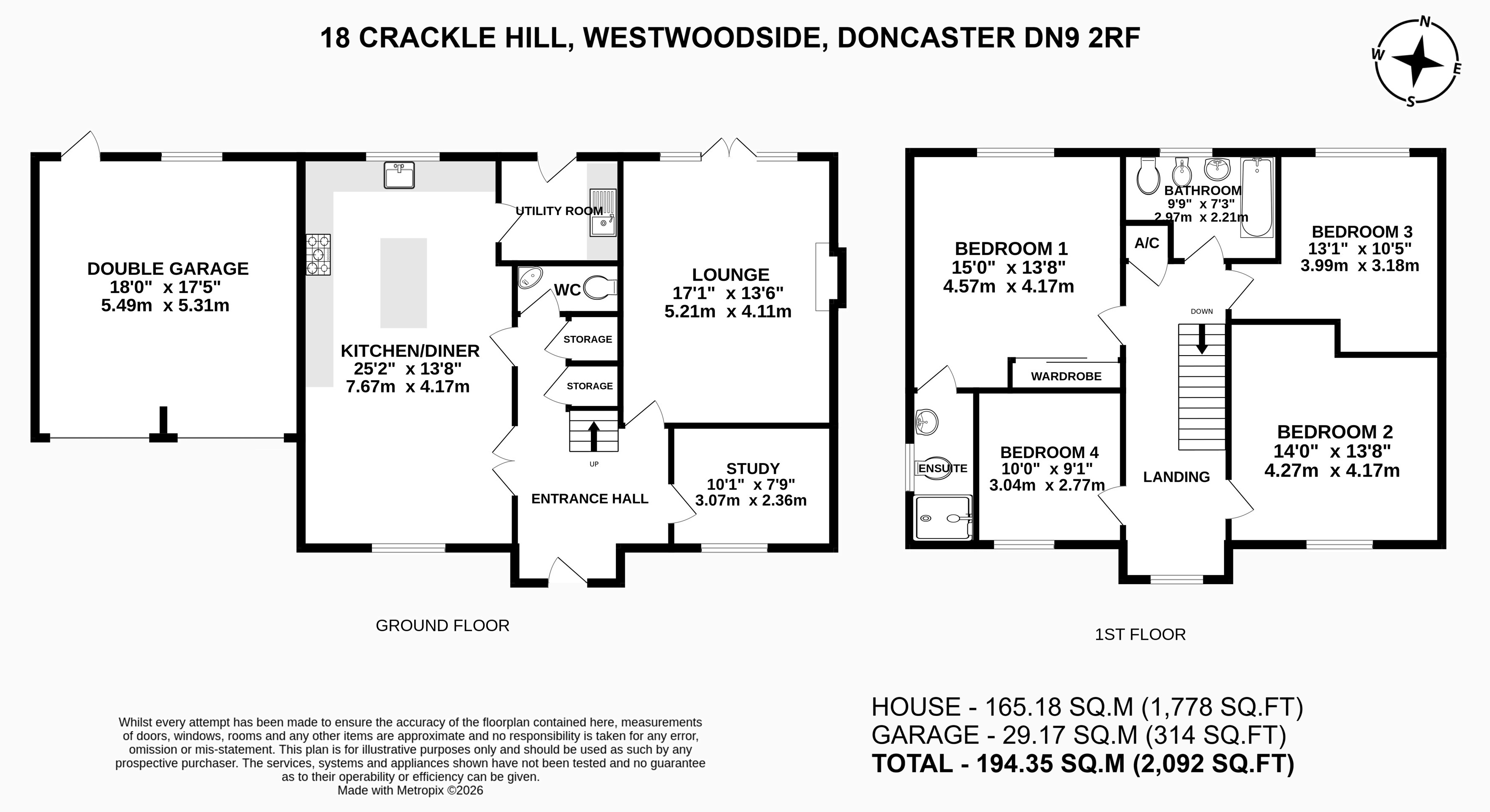 18, Crackle Hill, Doncaster floorplan