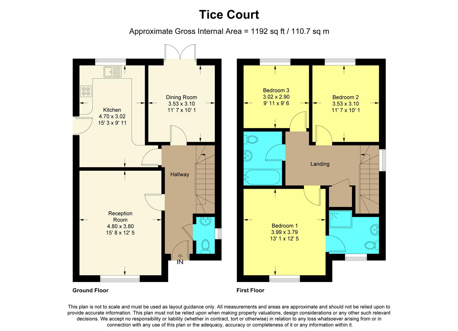 1 Tice Court, Send Marsh Road, Woking floorplan