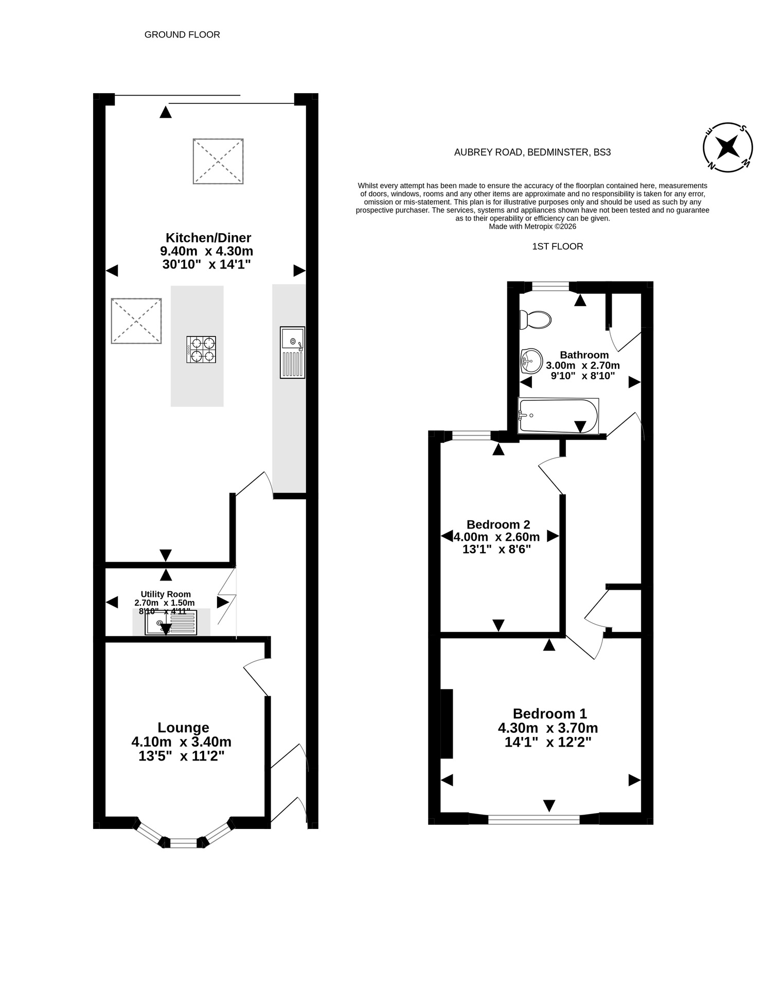 11 Aubrey Road, Bristol floorplan