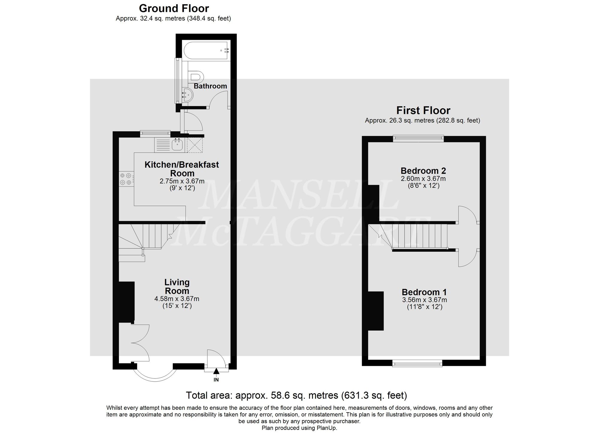 3 New Cottages Cat Street, Hartfield floorplan