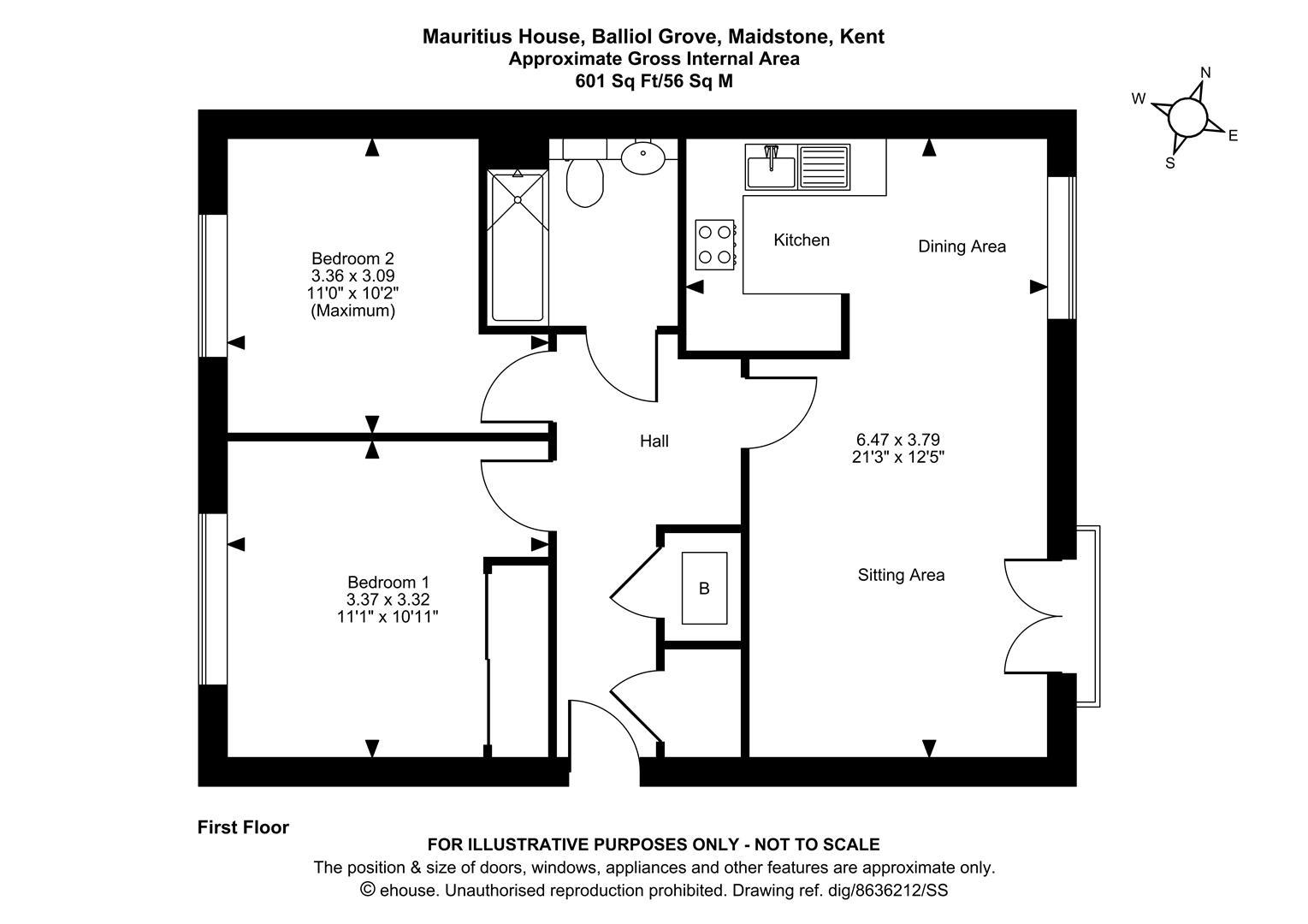 13, Mauritius House, Balliol Grove, Maidstone floorplan