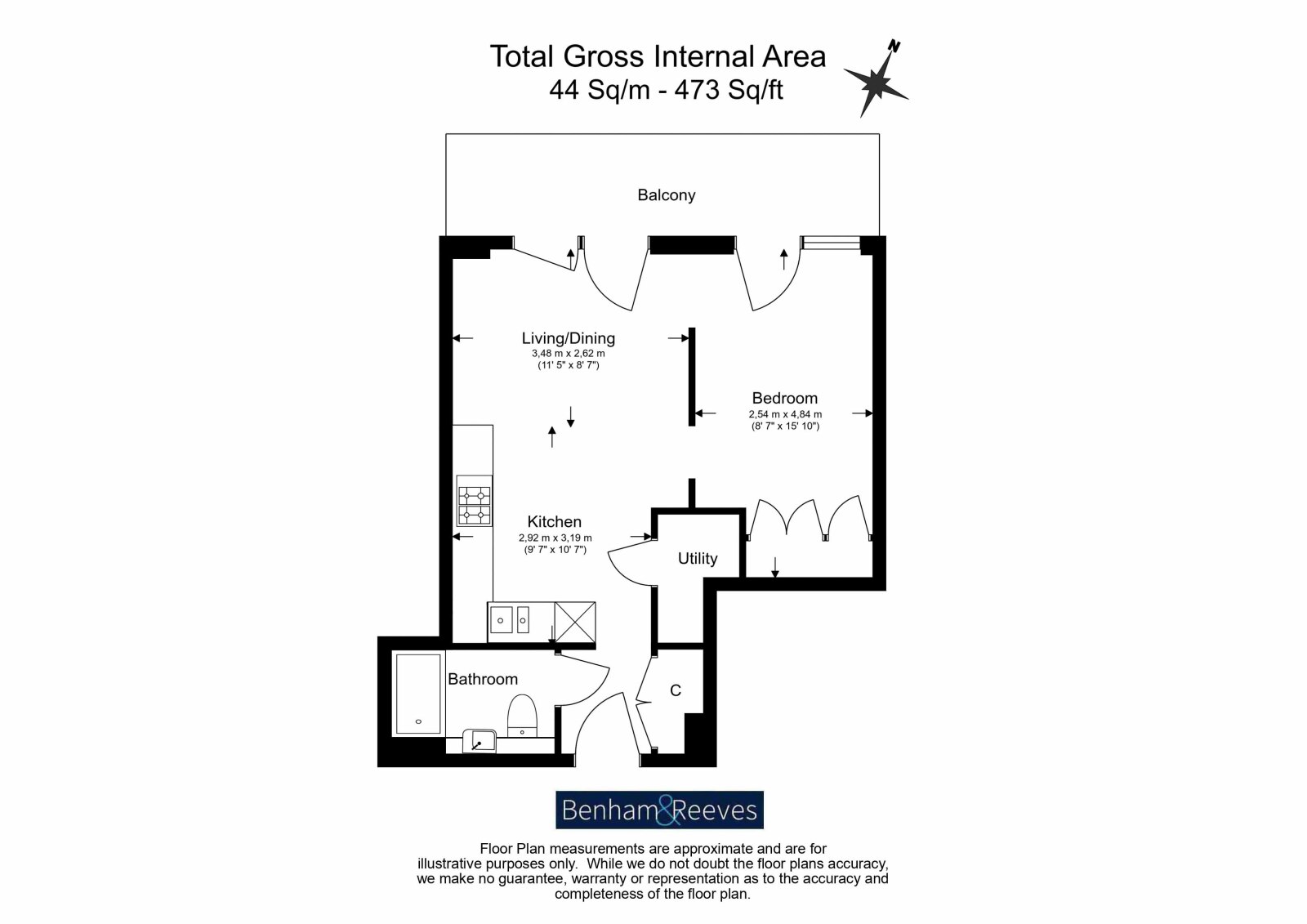 2 Palmers House,, Parr's Way, Fulham floorplan