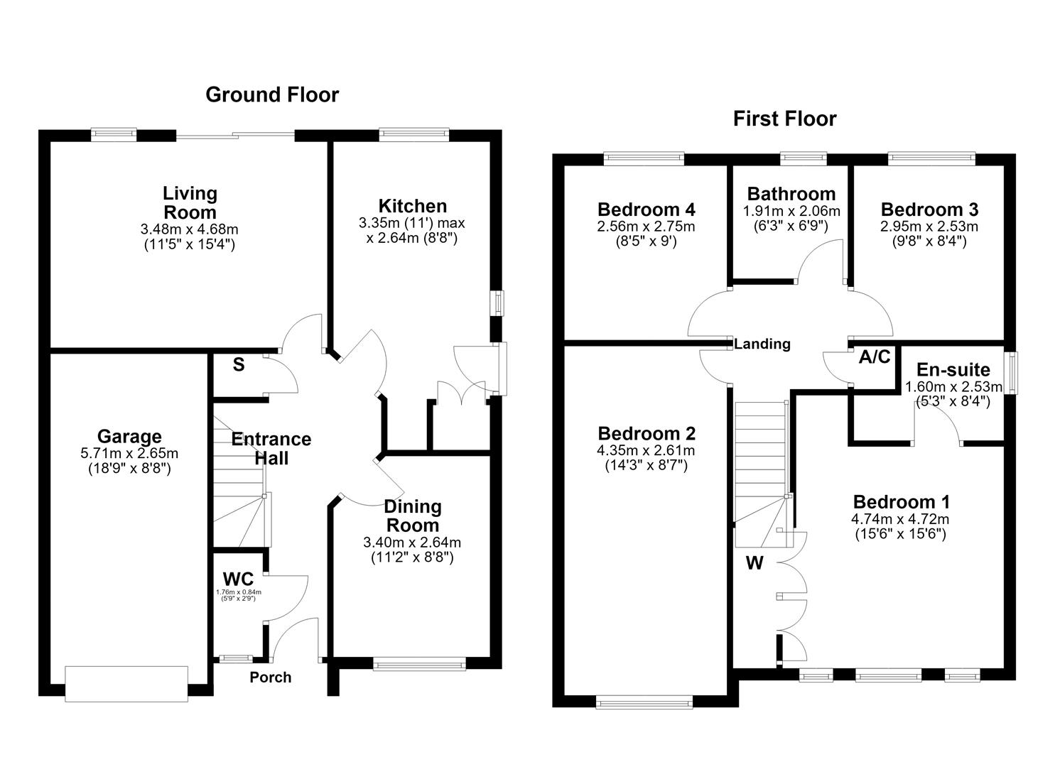 16, Denne Close, Corby floorplan