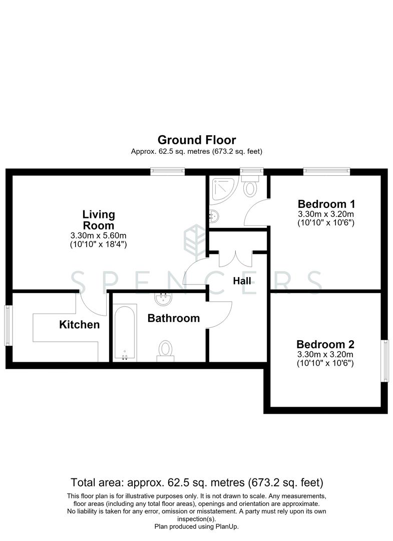 Flat 1 The Railings, 11 Highfield Road, Lymington floorplan