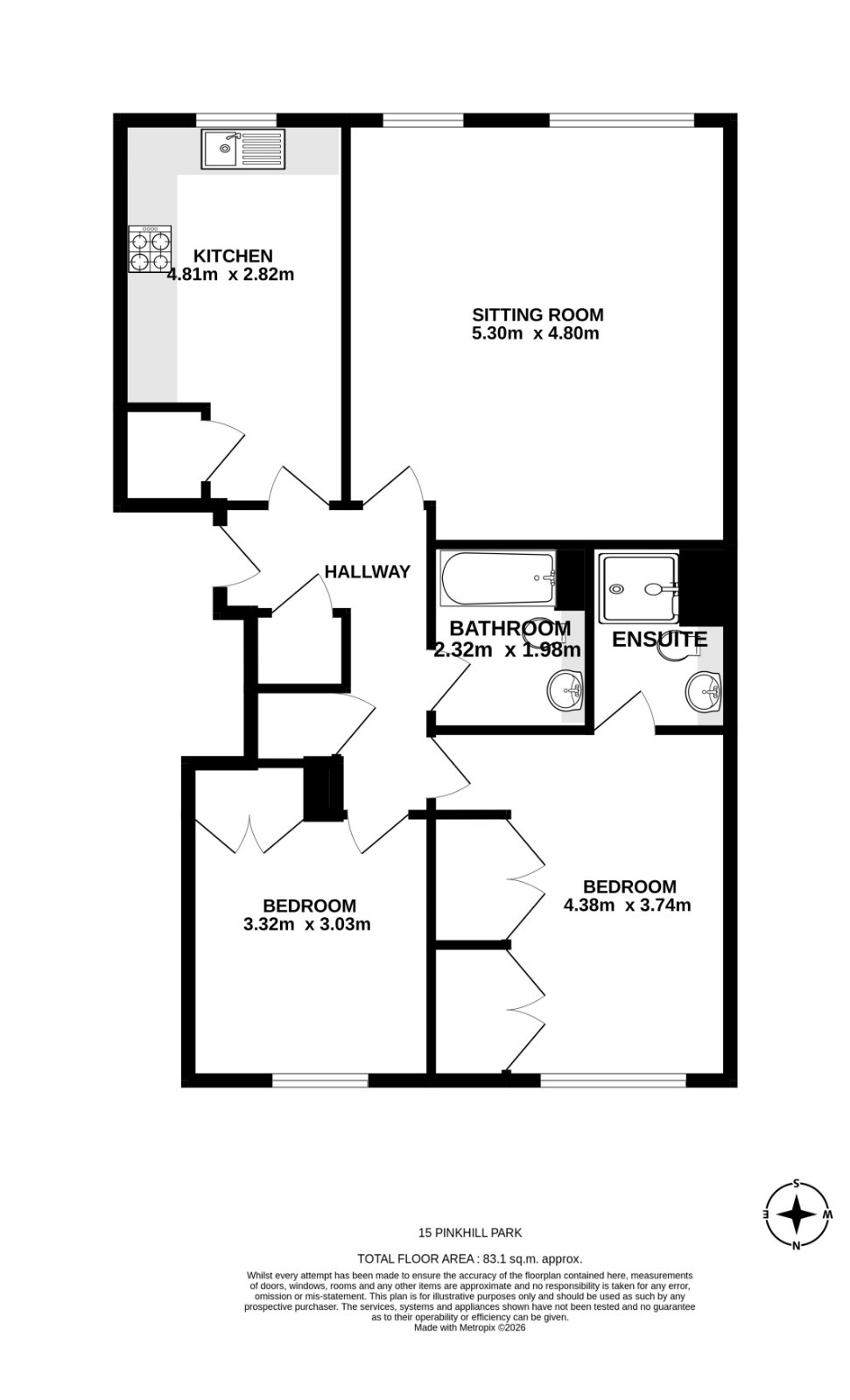 15/2 Pinkhill Park, Edinburgh floorplan