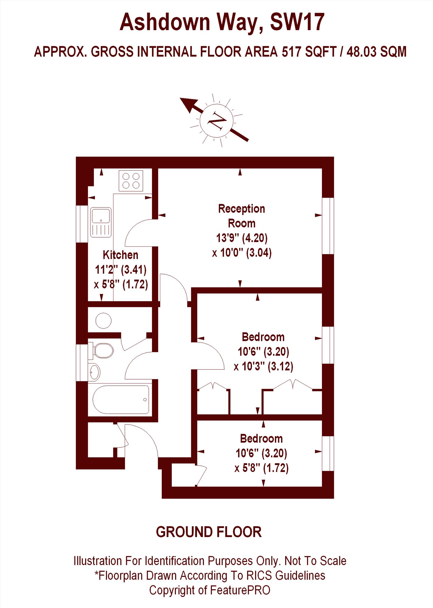 74, Ashdown Way, London floorplan