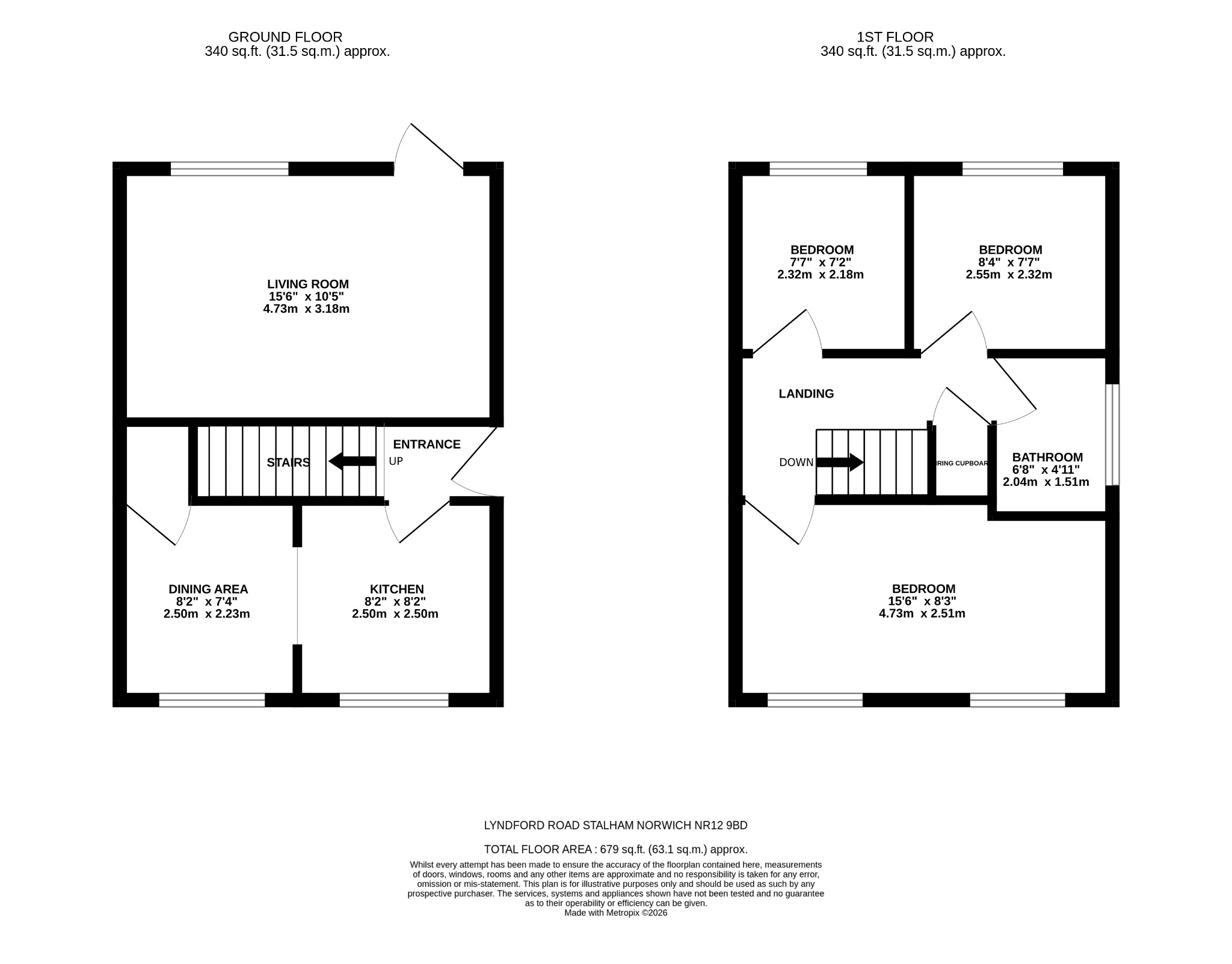 76 Lyndford Road, Stalham, Norfolk floorplan