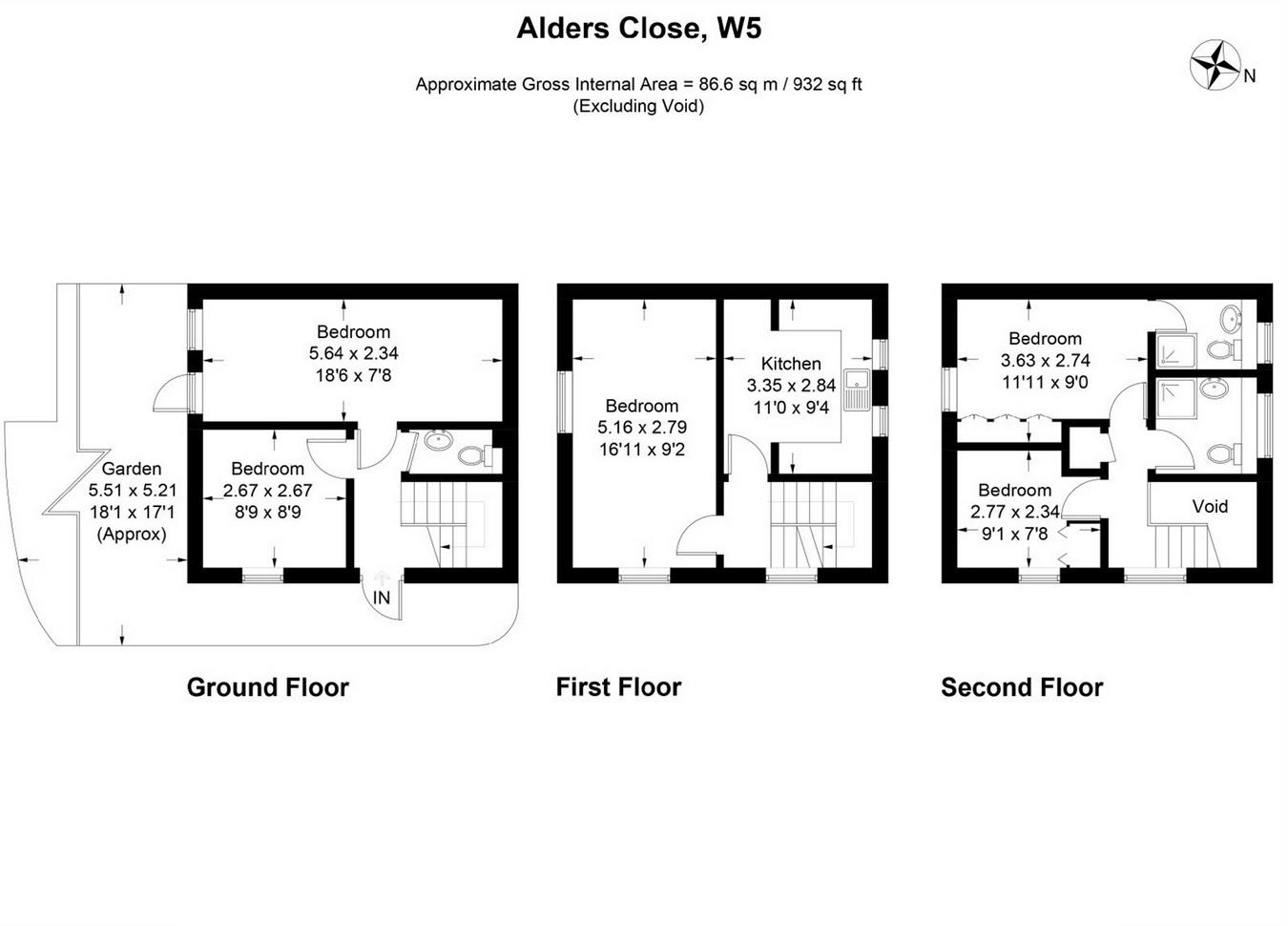 2, Alders Close, London floorplan
