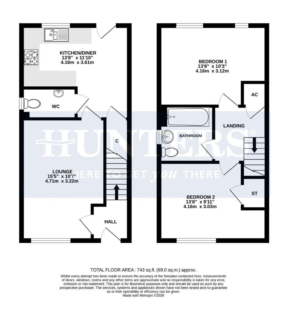 18, Sandown Close, Burntwood floorplan