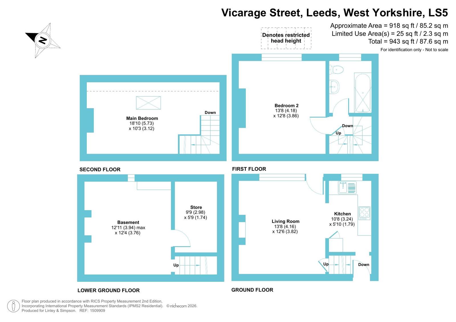 20, Vicarage Street, Leeds floorplan