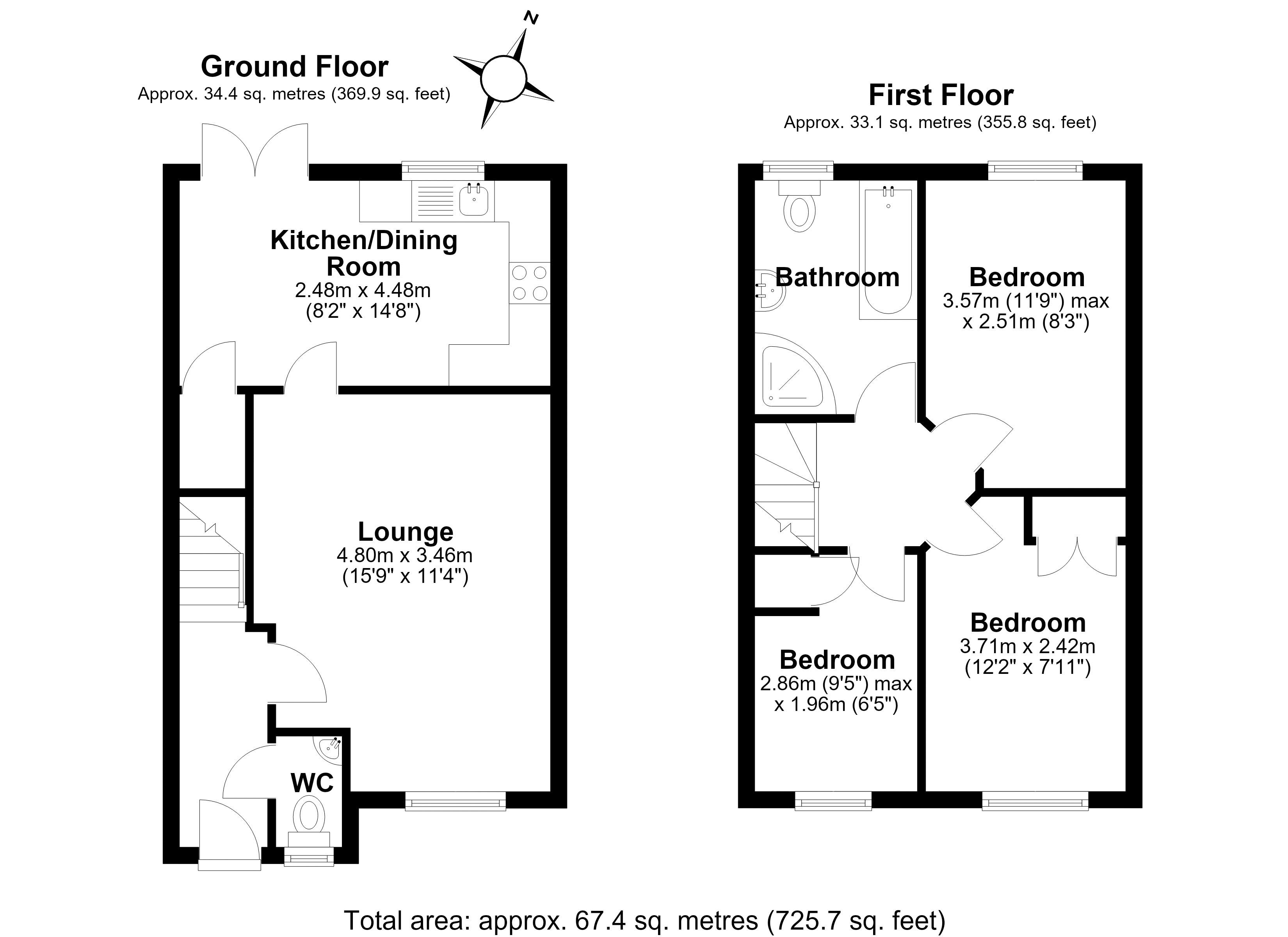 11, Moorhouse Close, Telford floorplan