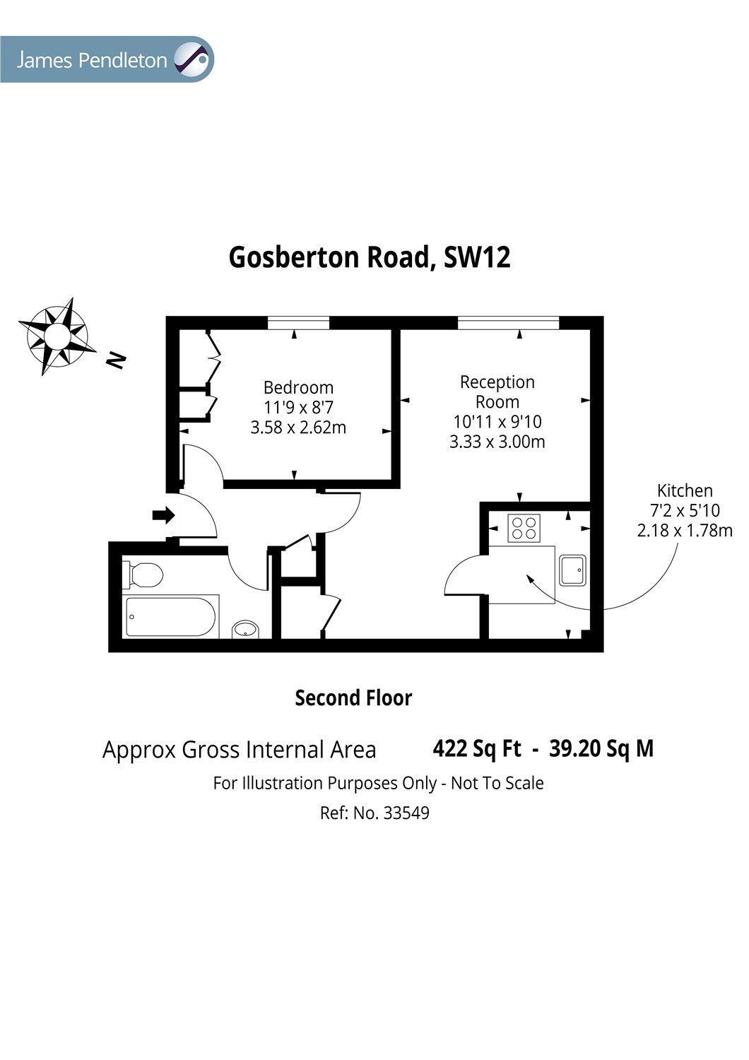 Gosberton Road, Balham, London SW12, 1 bedroom flat for sale 62059331