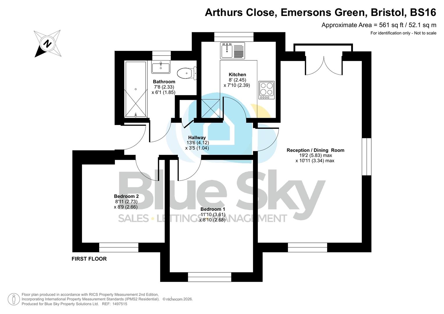 42, Arthurs Close, Bristol floorplan