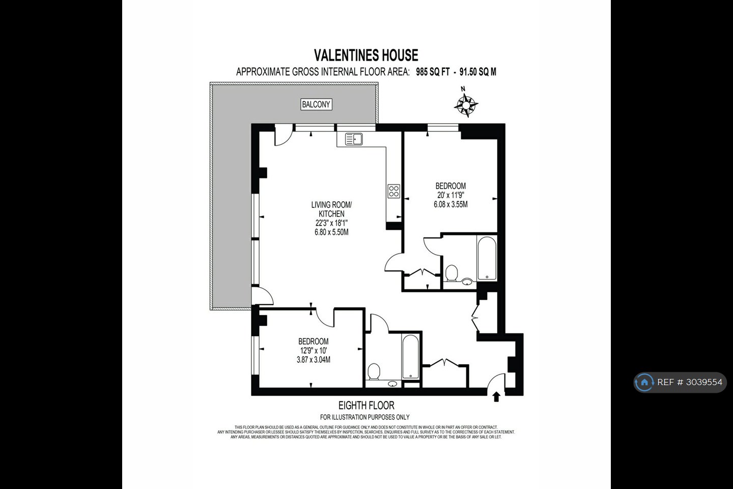 Th Floor, Valentines House Ilford Hill, Ilford floorplan
