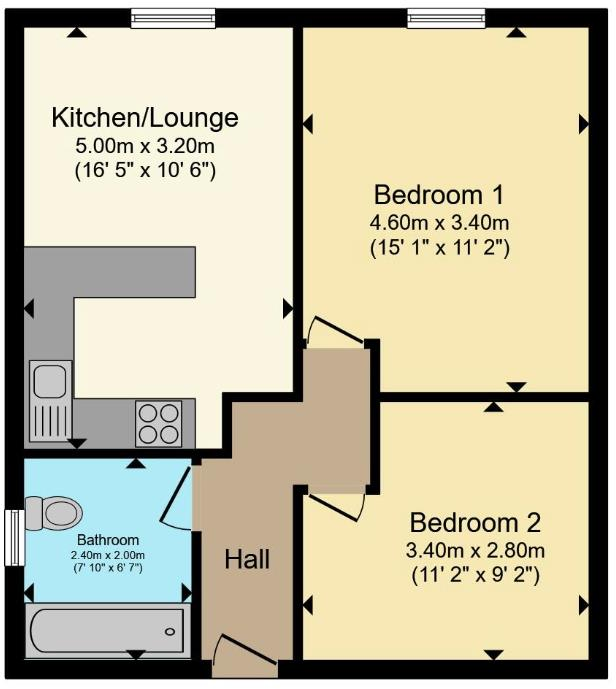 Flat 9, Tavistock Court, London Road, Luton floorplan