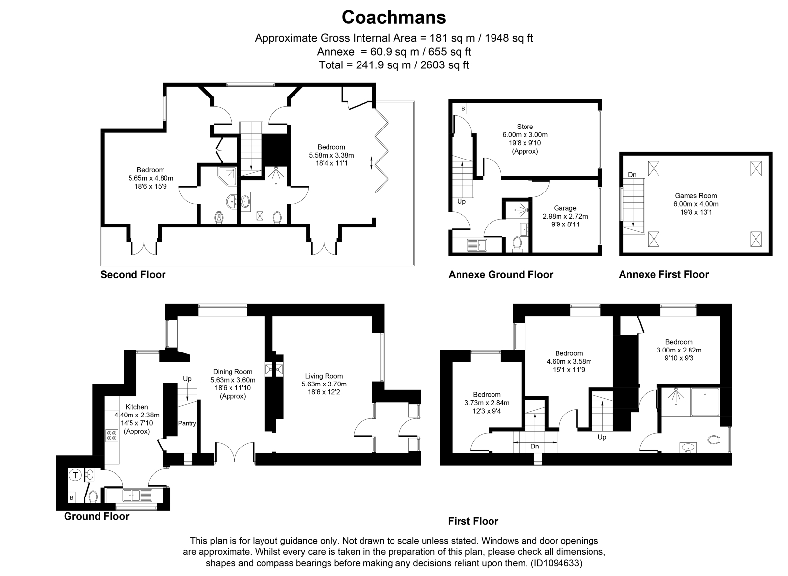 Coachmans, Tregonna Hill, Little Petherick floorplan