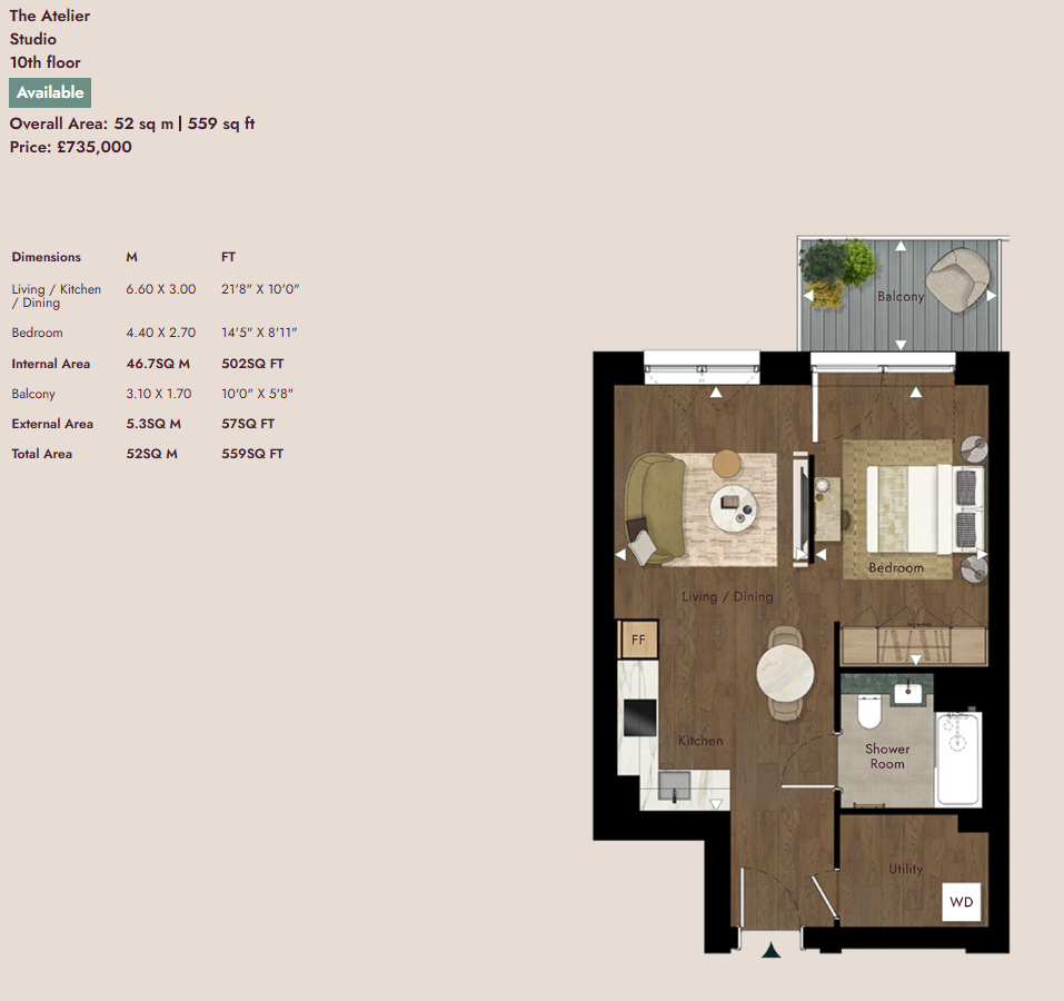 A.10.03,, Chelsea Finery, Lots Road floorplan
