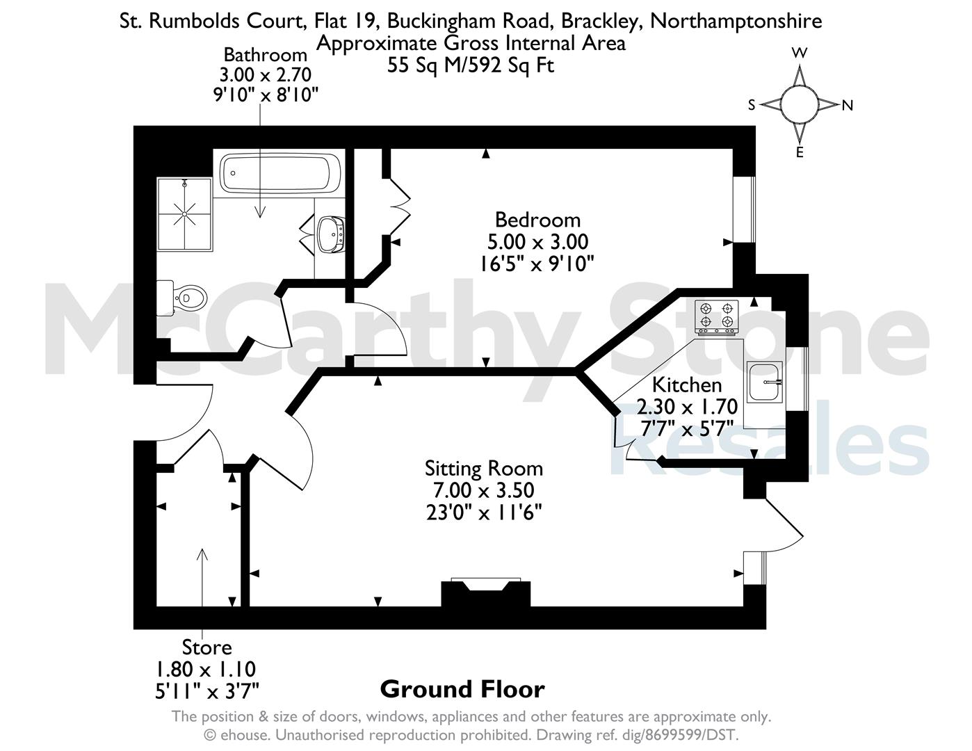 19 St Rumbolds Court, Buckingham Road, Brackley floorplan