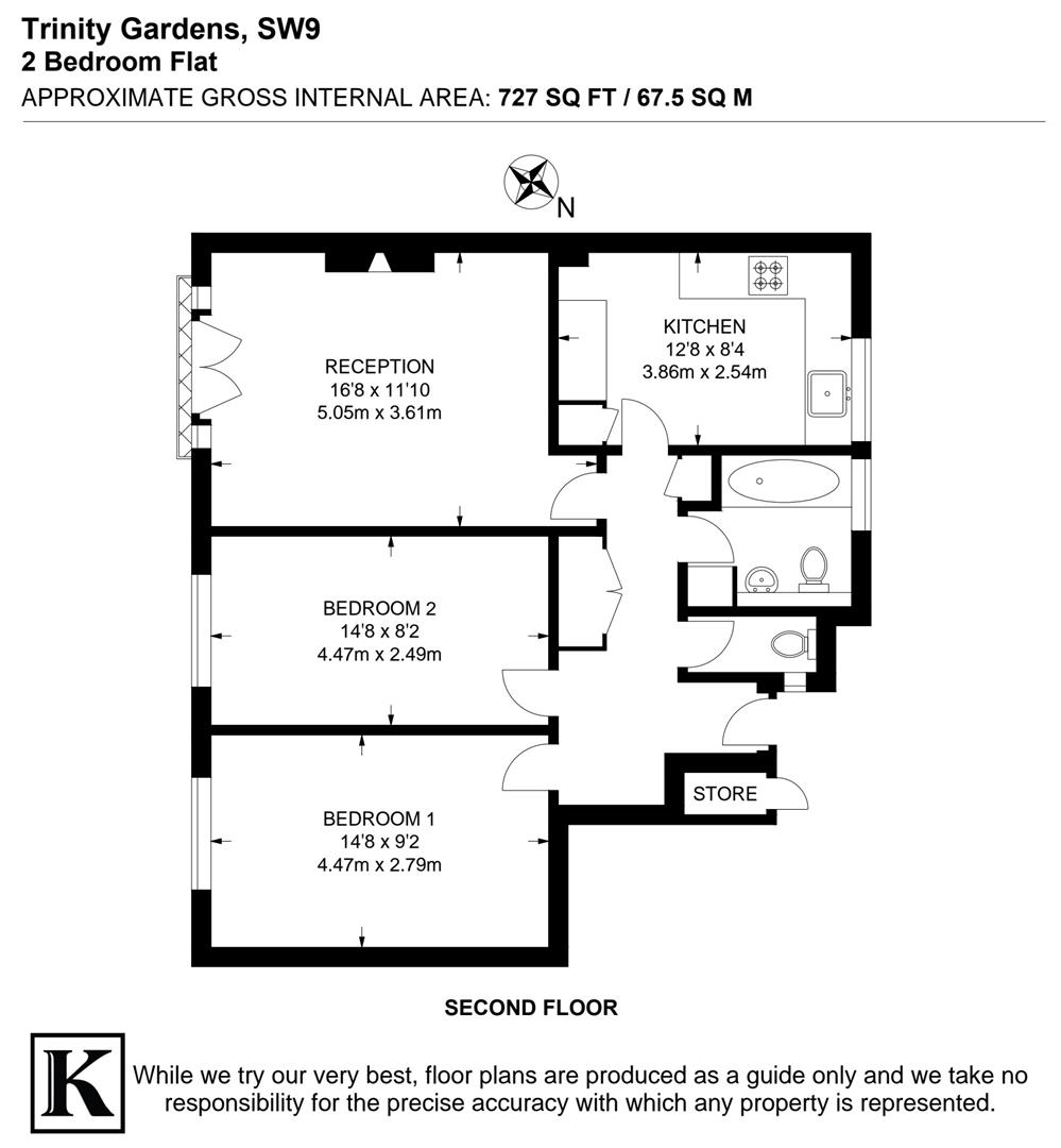 Flat 12, Daisy Dormer Court, Trinity Gardens, London floorplan