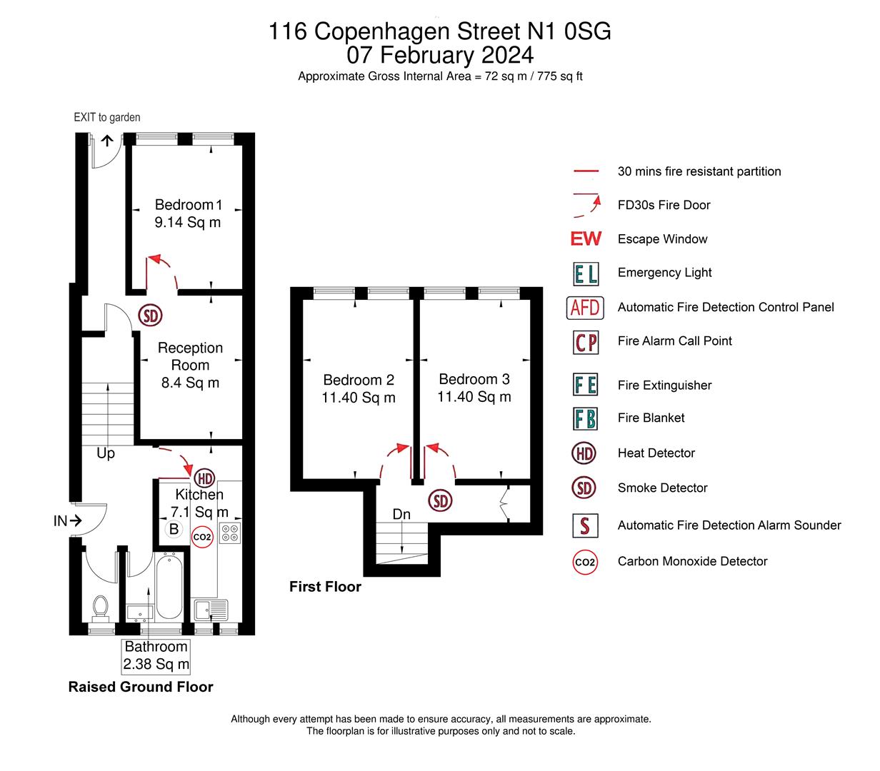 116, Copenhagen Street, London floorplan