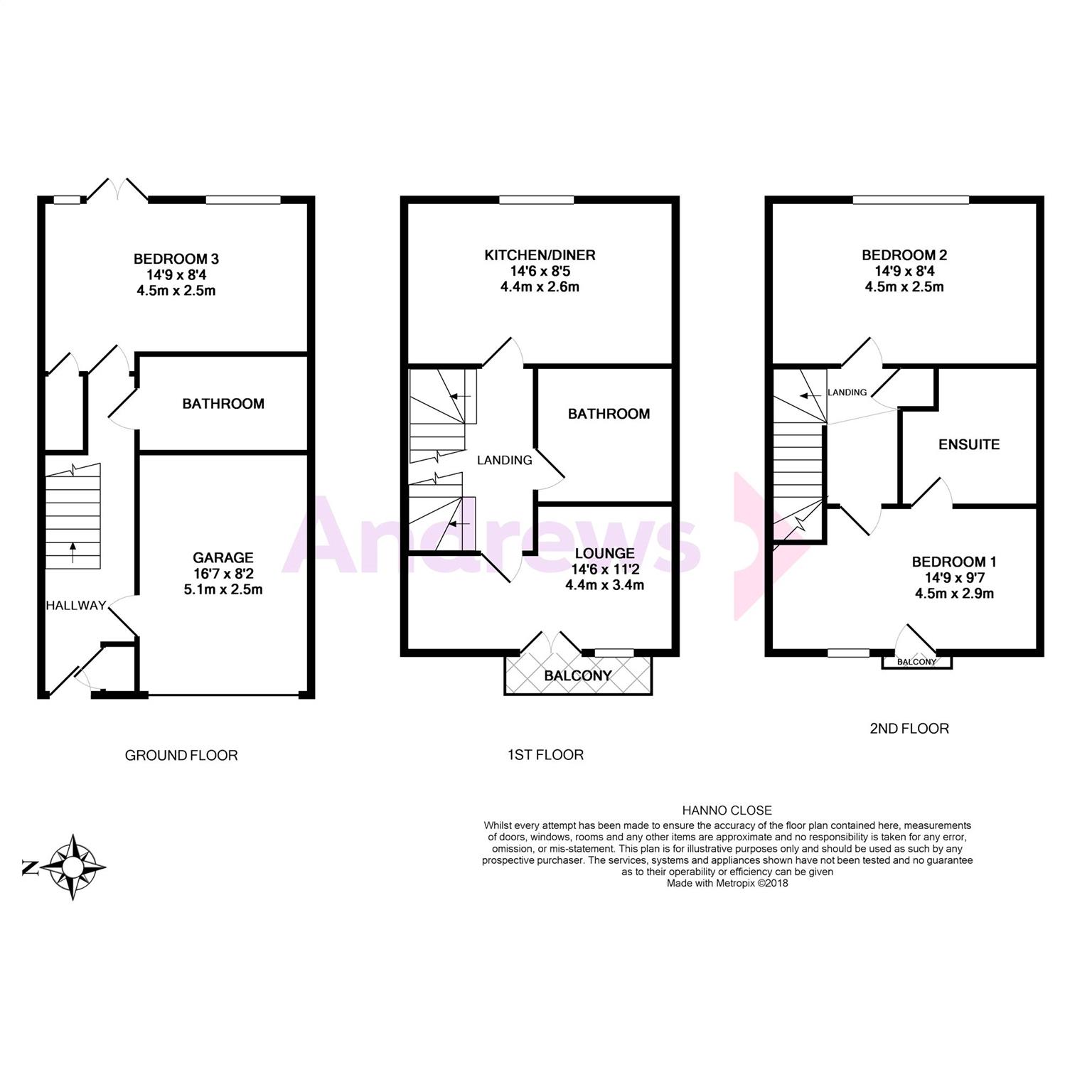 3 Bedrooms Town house for sale in Hanno Close, Wallington, Surrey SM6