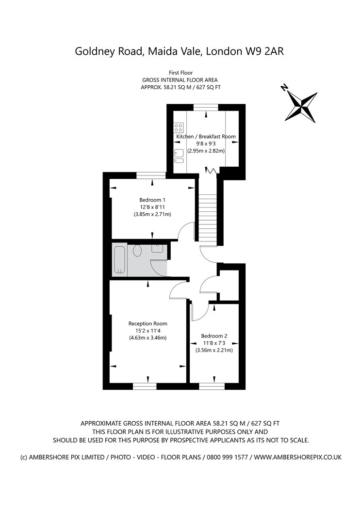 65B,, Goldney Road, London floorplan