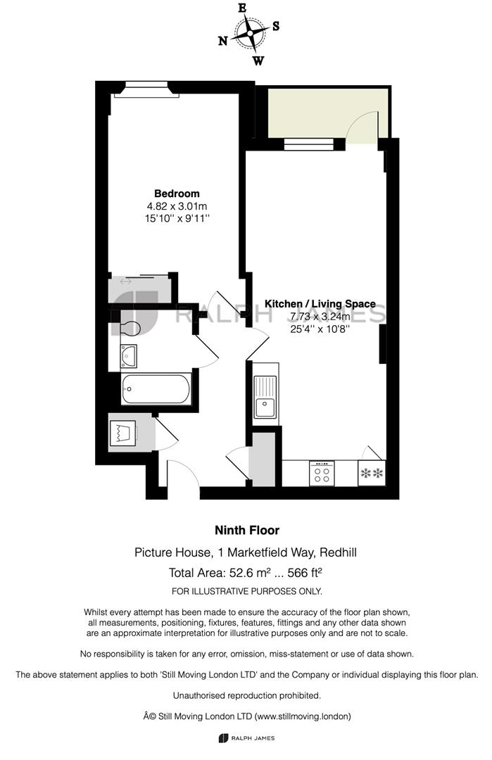 Flat 116, Picture House, 1 Marketfield Way, Redhill floorplan
