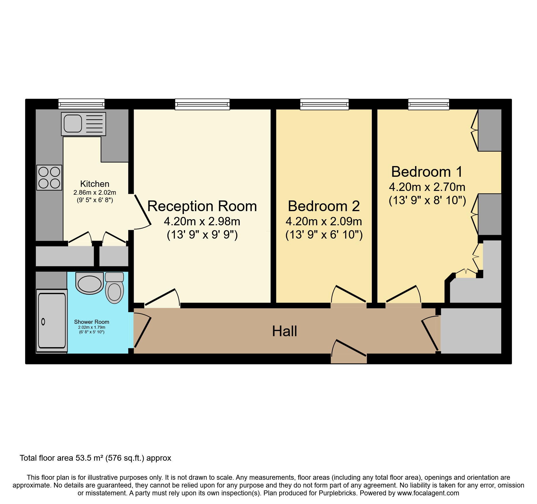 Flat 14/Cwrt Deri, Heol Y Felin, Cardiff floorplan