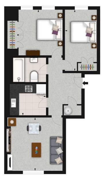 2 Bedrooms Flat to rent in Somerset Court, Lexham Gardens, Kensington W8