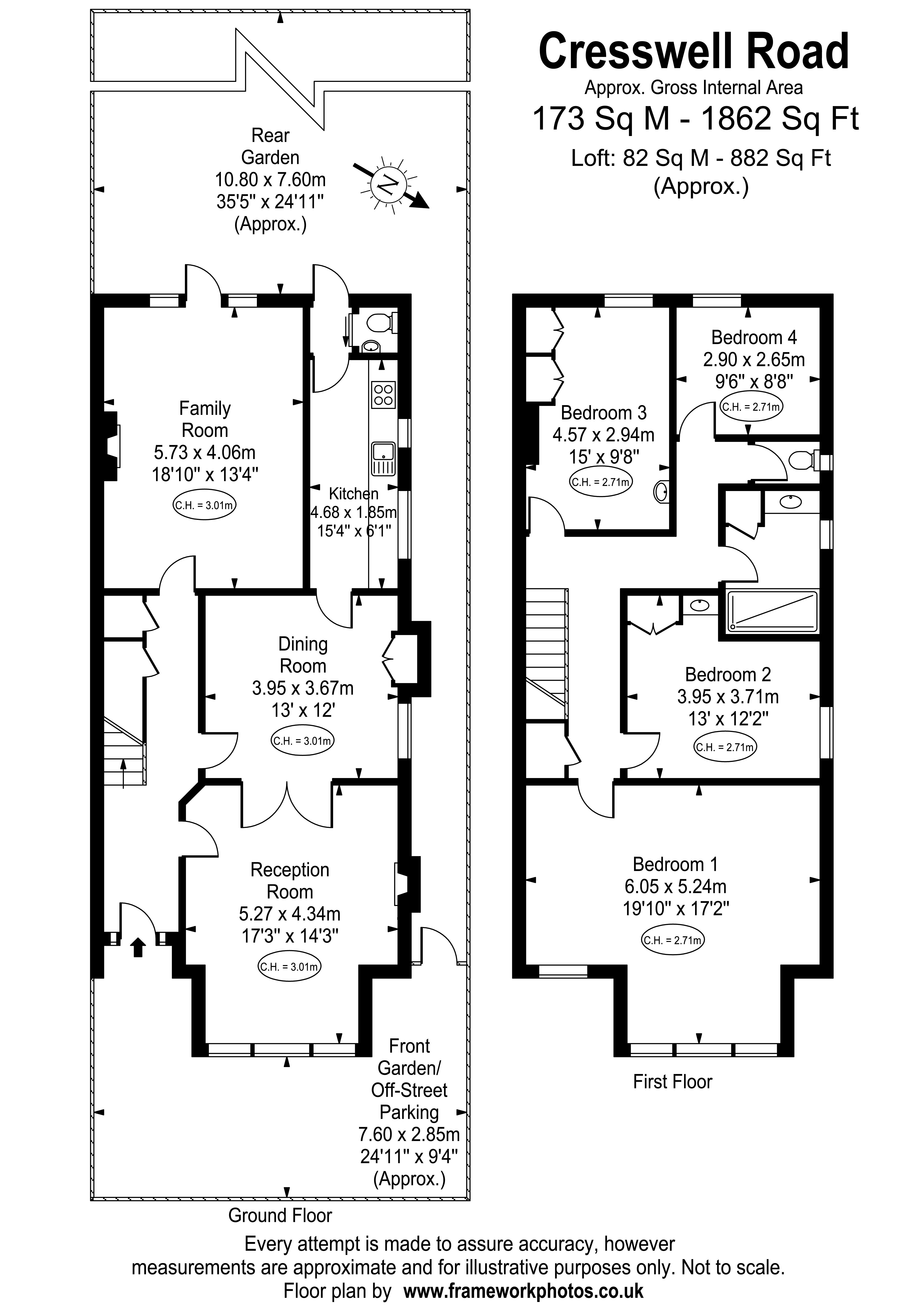 56, Cresswell Road, Twickenham floorplan