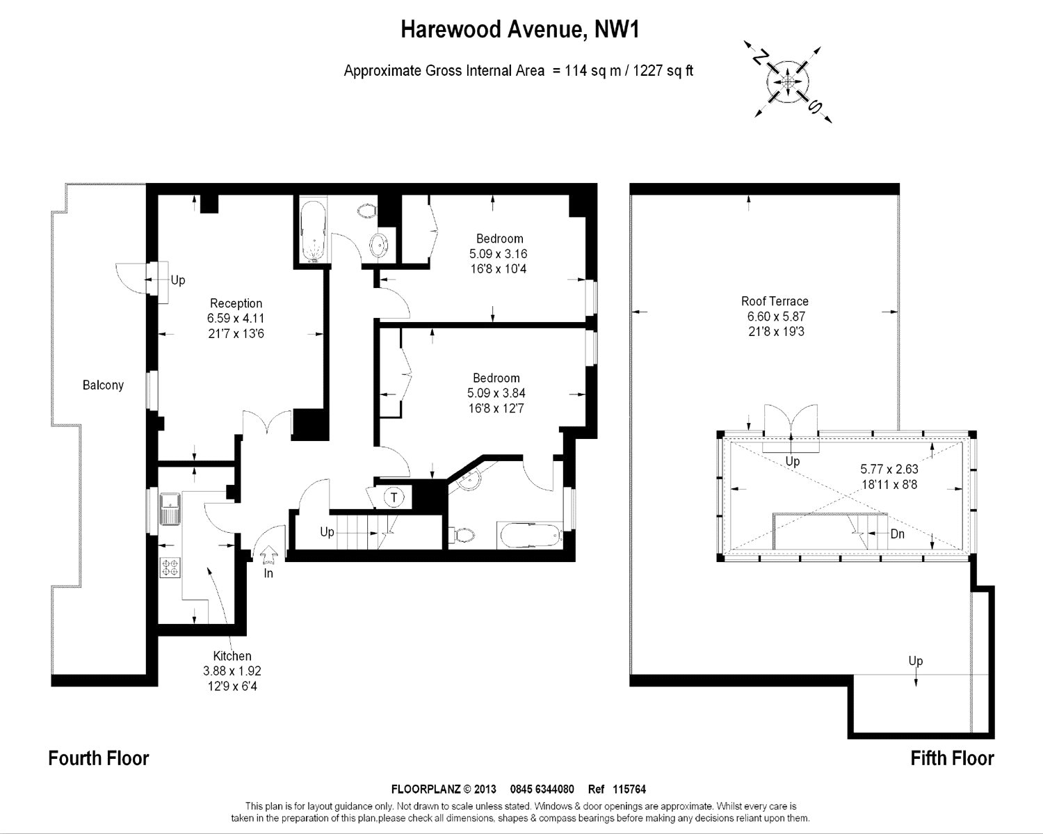 2 Bedrooms Flat for sale in Waterdale Manor House, London NW1