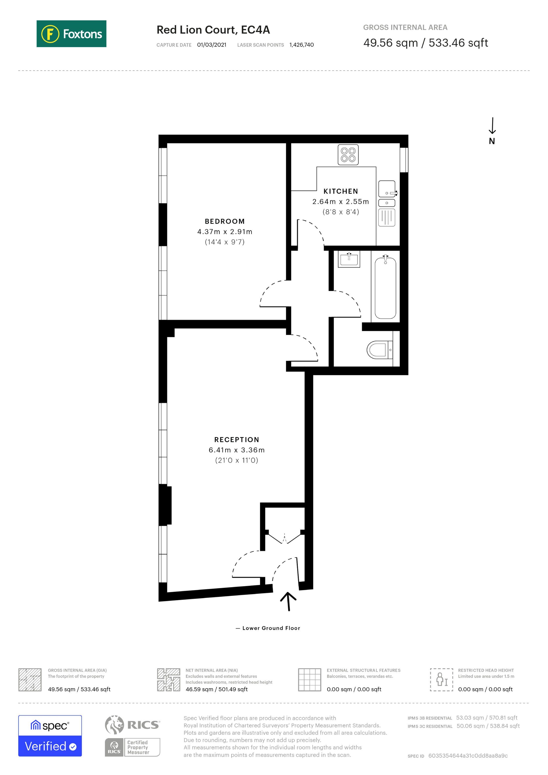 Red Lion Court, City floorplan