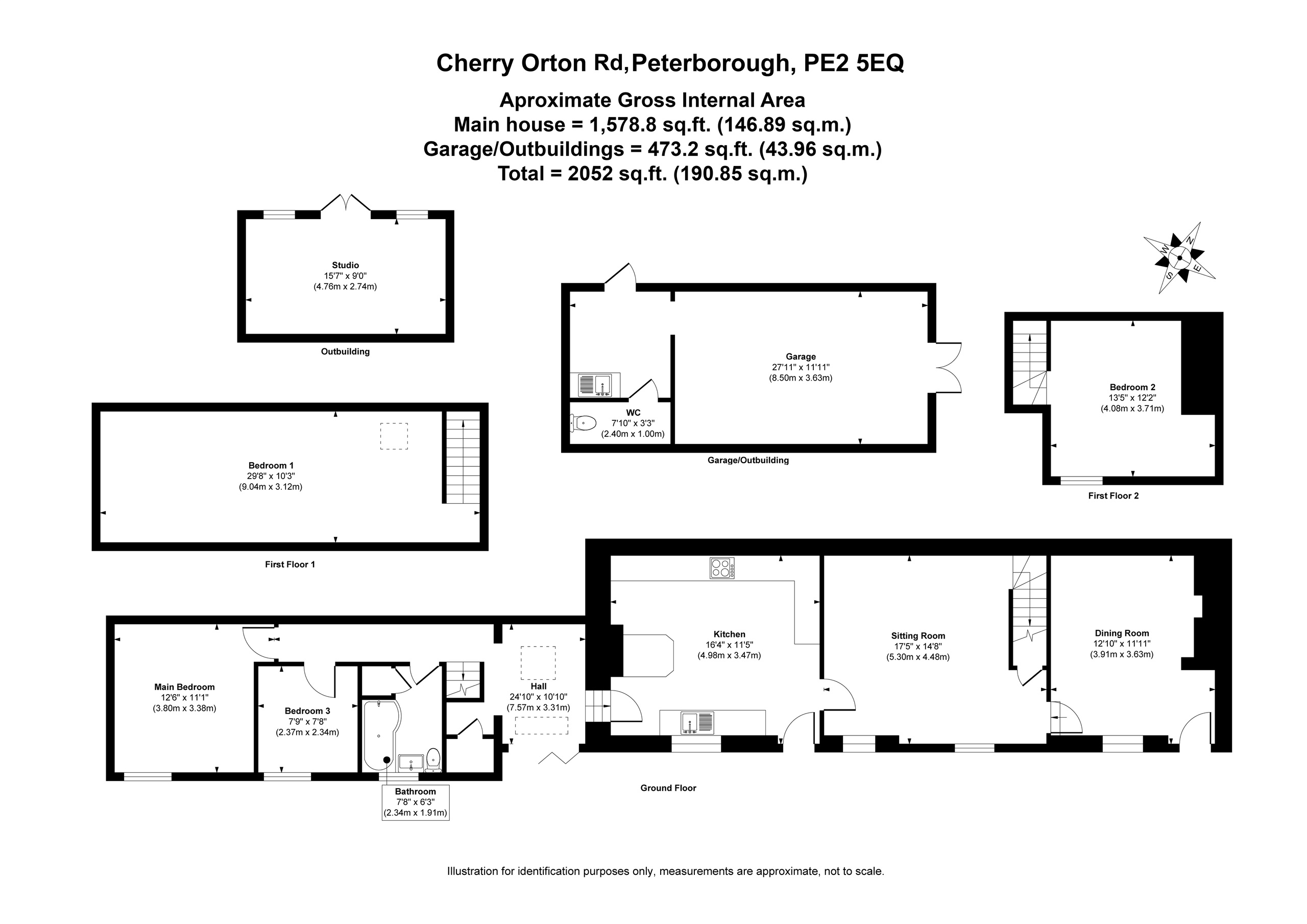 58, Cherry Orton Road, Peterborough floorplan