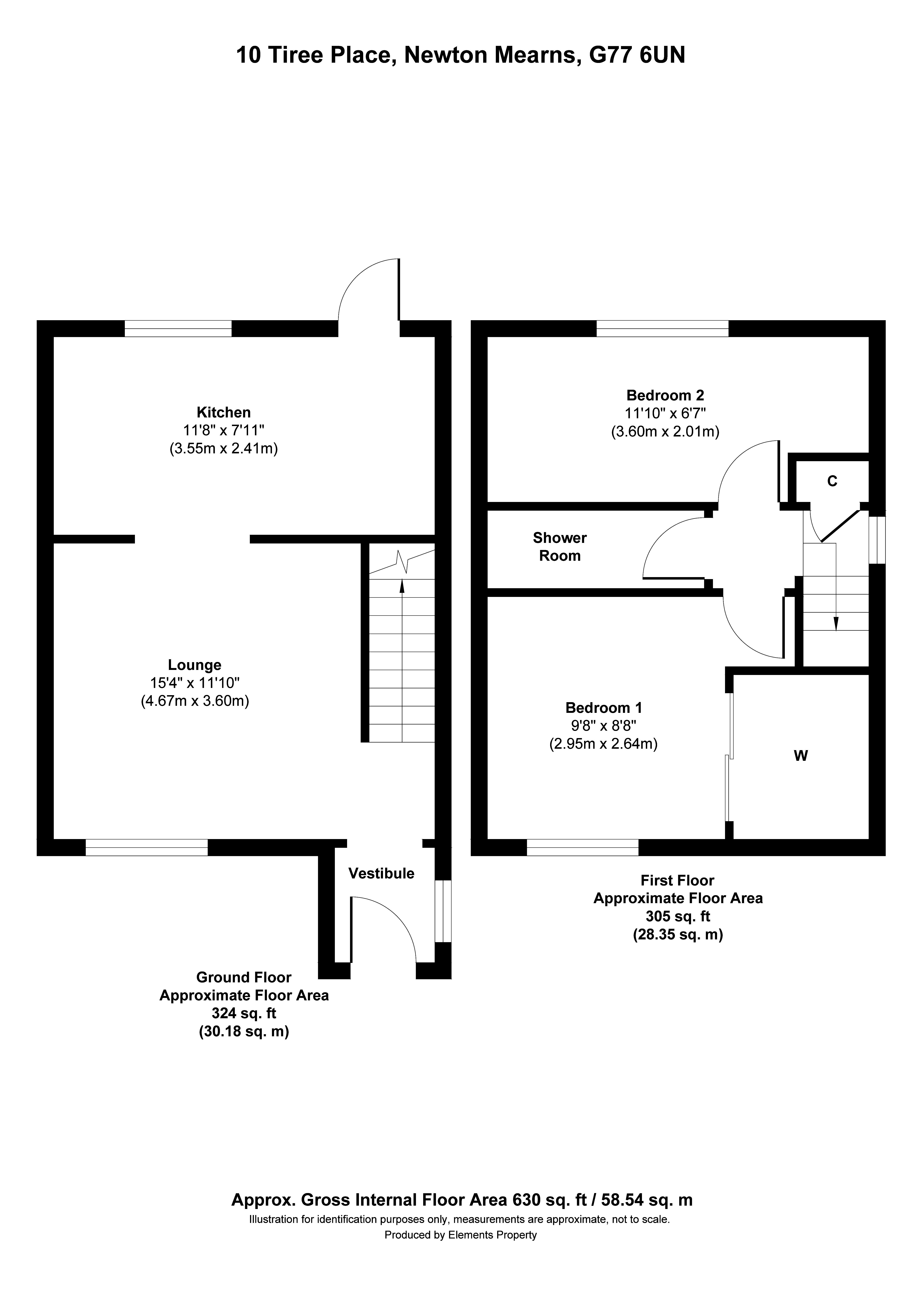 10, Tiree Place, Glasgow floorplan