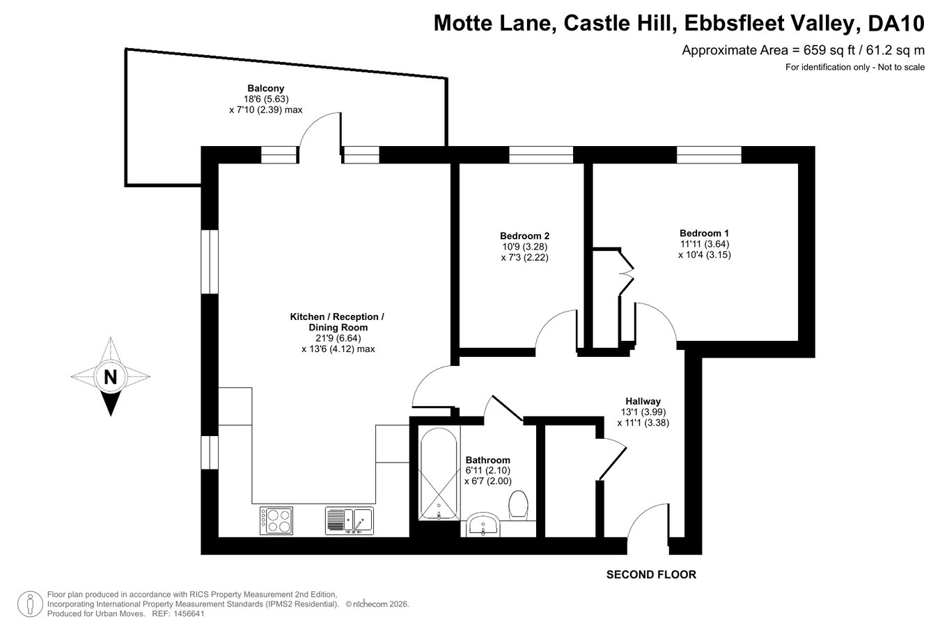 Flat Ninety Nine, Motte Lane, Swanscombe floorplan