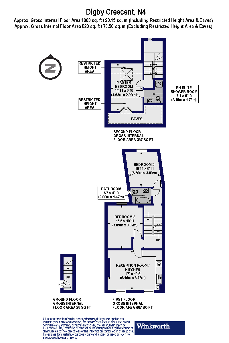 C, 73, Digby Crescent, London floorplan