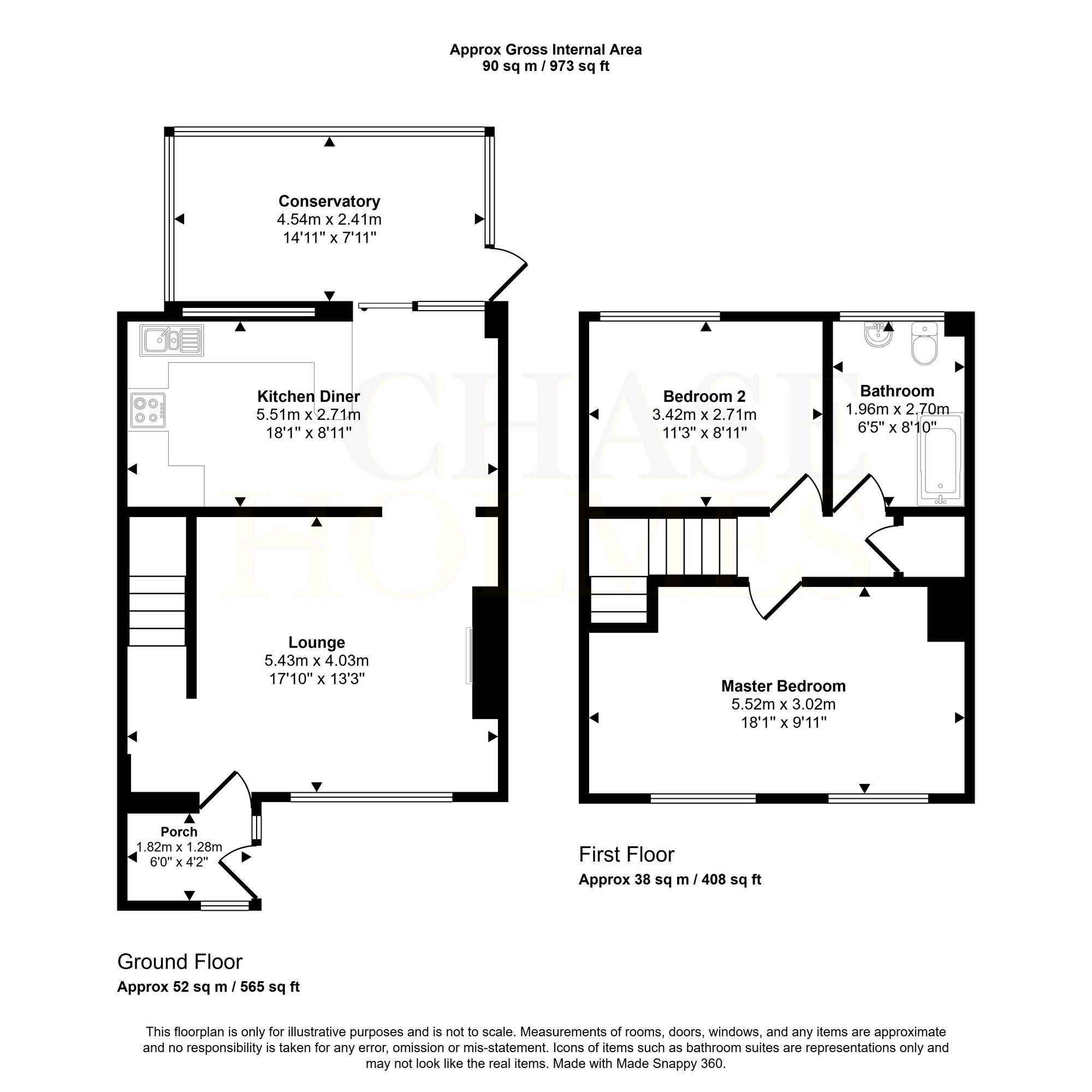 57 Hedworth Lane, Jarrow floorplan
