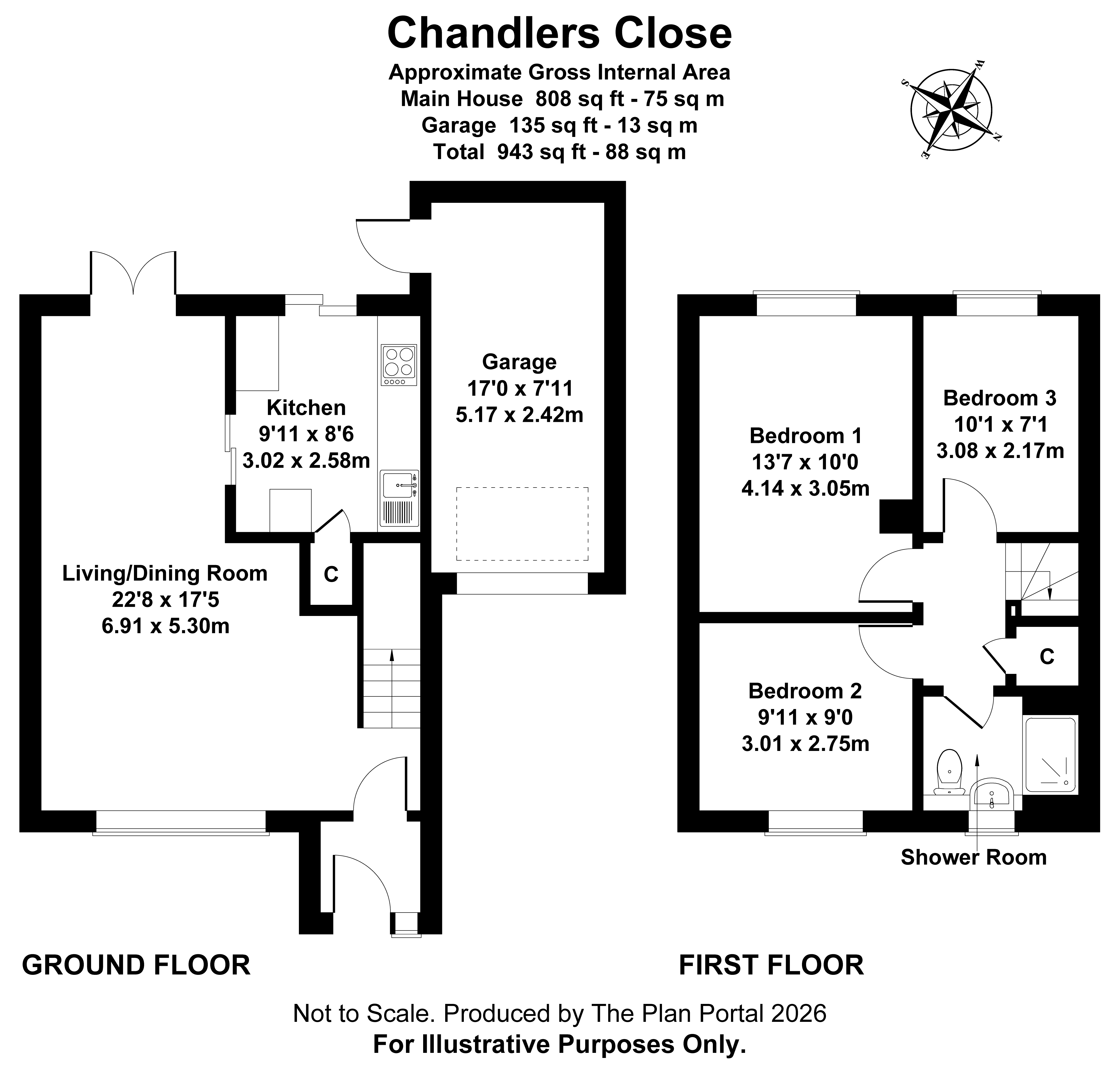 9, Chandlers Close, Abingdon floorplan