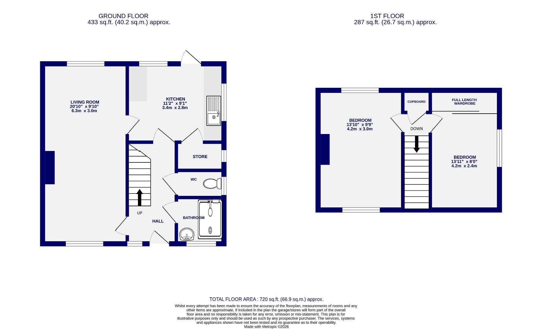 Parkside Close, York floorplan